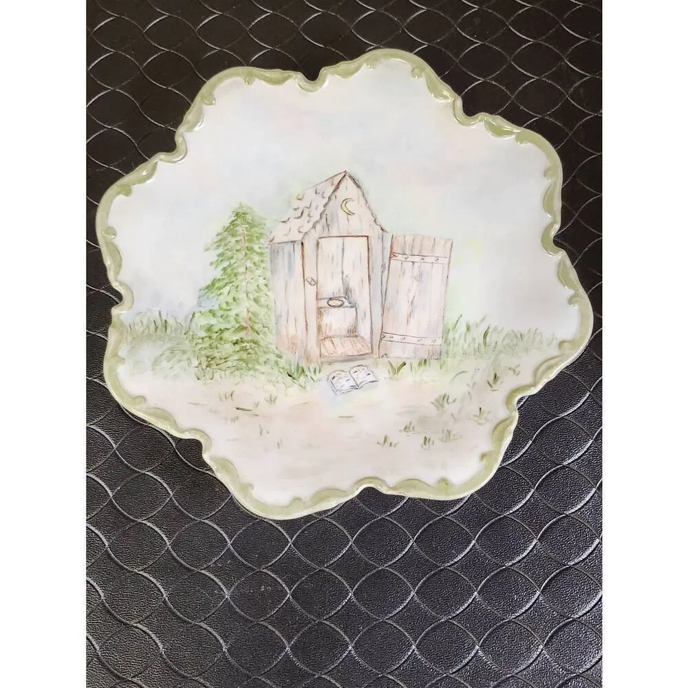 Vintage Outhouse Decorative Wall Plate